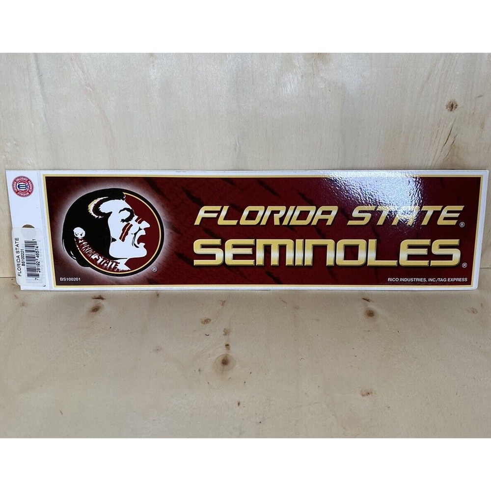 Florida State Seminoles FSU Logo Garnet Gold Car Decal Bumper Sticker NCAA